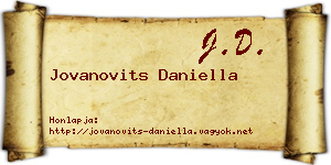 Jovanovits Daniella névjegykártya